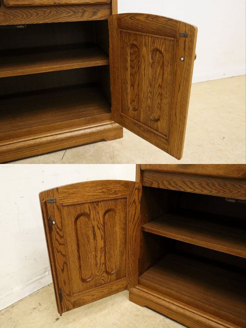 IDC大塚家具【起立木工・メッペル】サイドボード 84型・収納棚・ナラ材オーク材