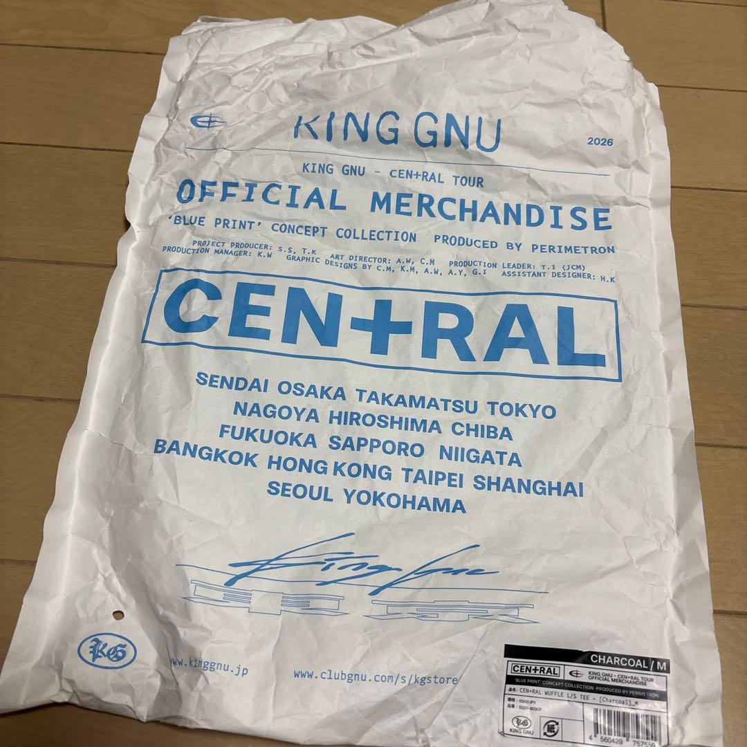 CEN+RAL WUFFLE L/S TEE チャコール M