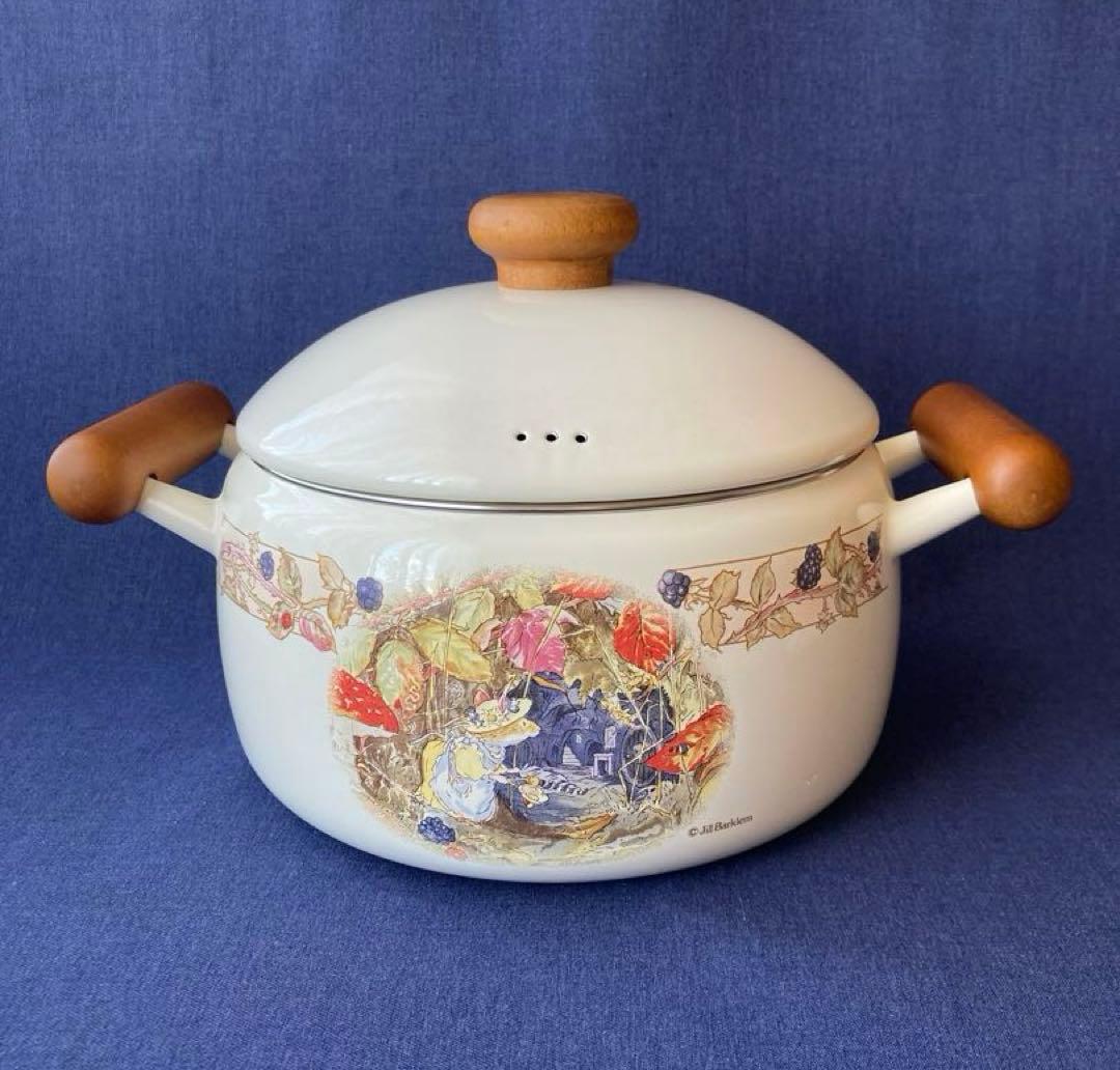 ブランブリーヘッジ 　両手鍋　ホーロー　希少