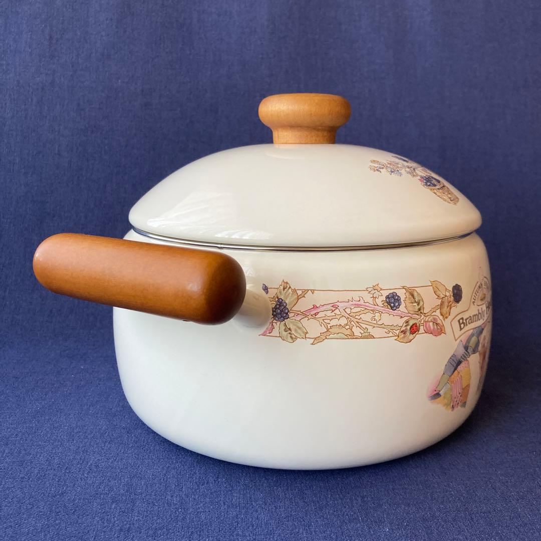 ブランブリーヘッジ 　両手鍋　ホーロー　希少