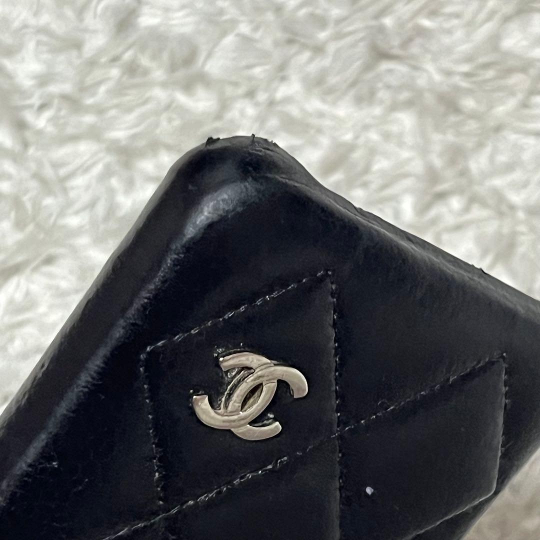 状態良好✨CHANEL iPhone 11 ケース　キャビアスキン 黒　ココ