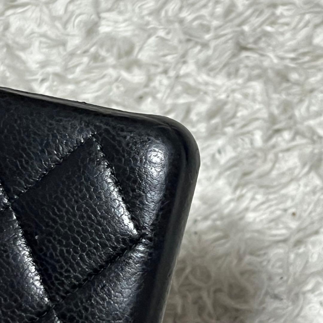 状態良好✨CHANEL iPhone 11 ケース　キャビアスキン 黒　ココ