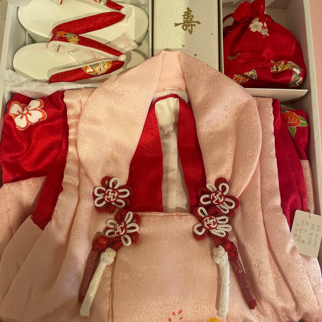 七五三 千總　新品　フルセット　和装セット ピンク 花柄