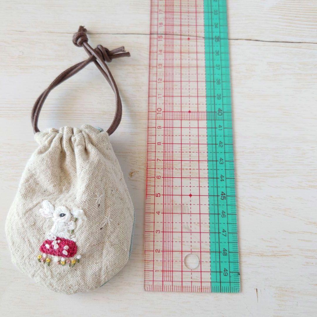 ちっちゃな巾着サシェ/詰替タイプ【うさこと綿毛】