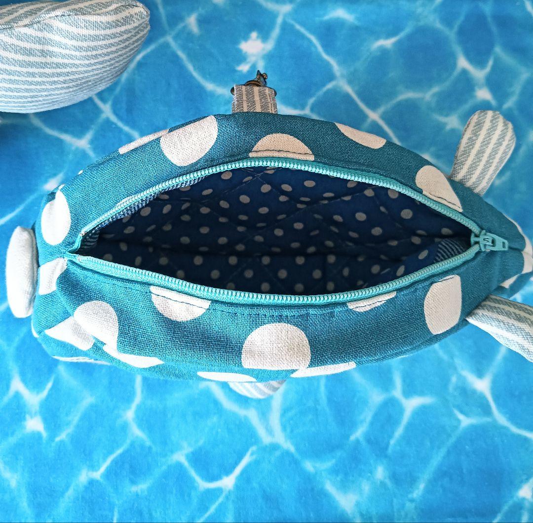 ふぐ　ショルダーバッグ　ポーチ　ハンドメイド　河豚