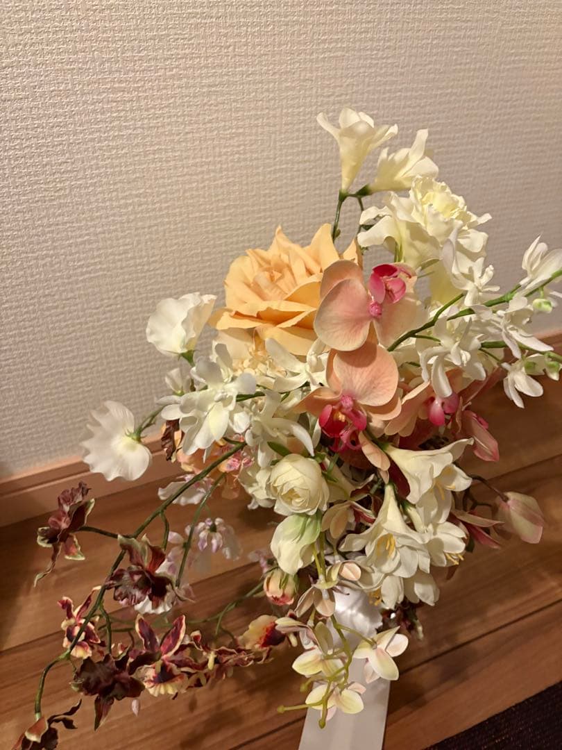 ブーケ　アーティフィシャルフラワー　花束　ブートニア付