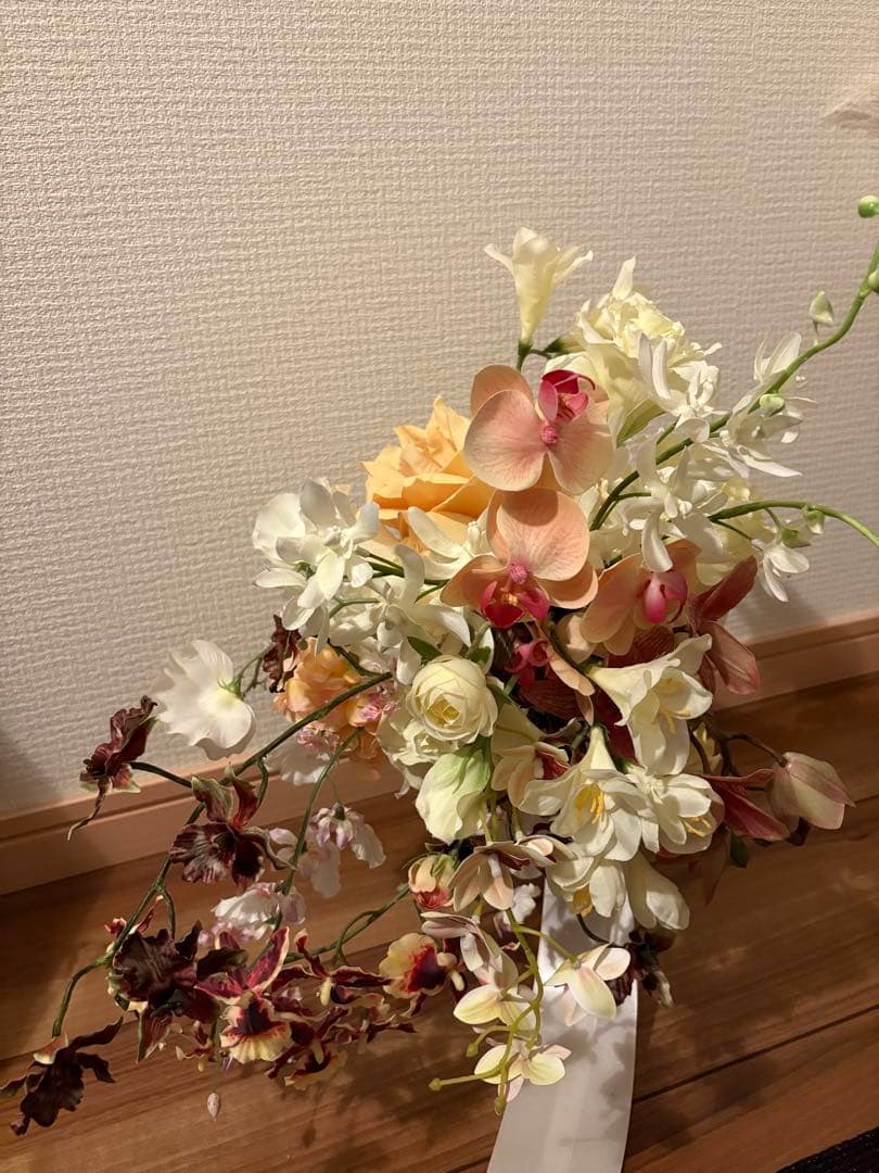 ブーケ　アーティフィシャルフラワー　花束　ブートニア付