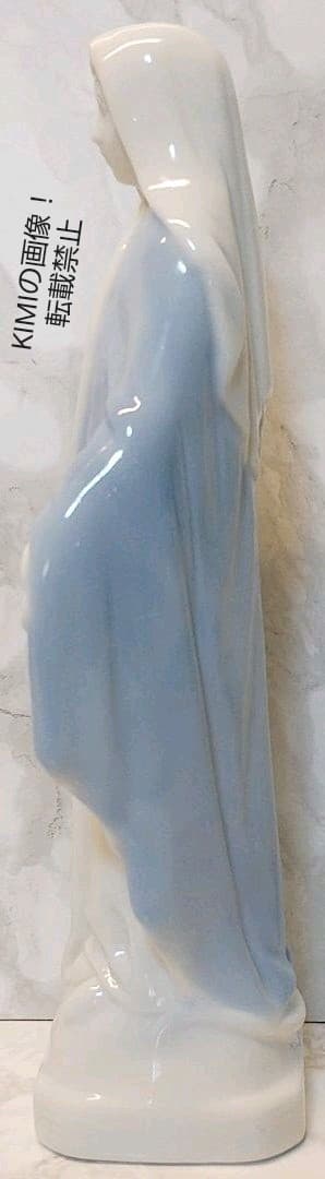 美しいマリア像　陶器製　高さ18.3cm　宗教美術　キリスト教美術