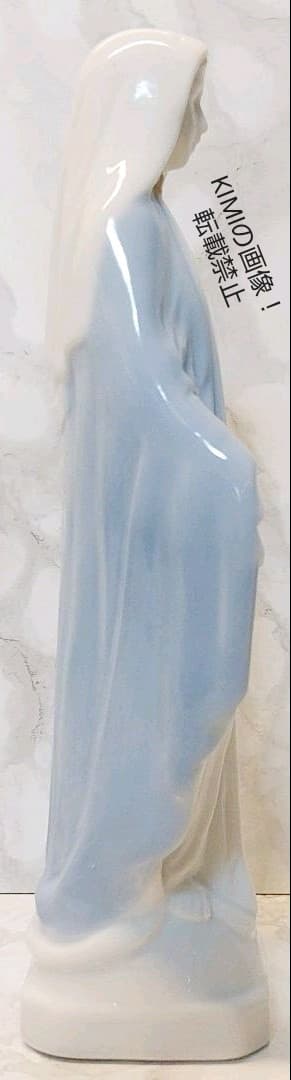 美しいマリア像　陶器製　高さ18.3cm　宗教美術　キリスト教美術