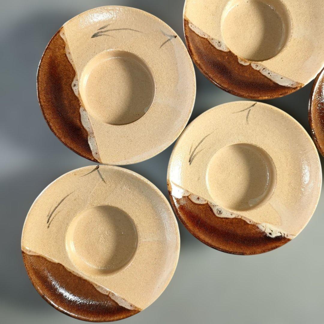 A1365-5/妙寛/掛け分け茶閉式茶碗6客/共箱/蓋茶碗/向付/蓋物/懐石道具