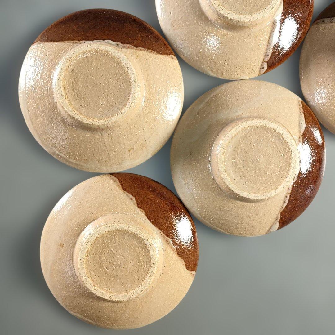 A1365-5/妙寛/掛け分け茶閉式茶碗6客/共箱/蓋茶碗/向付/蓋物/懐石道具