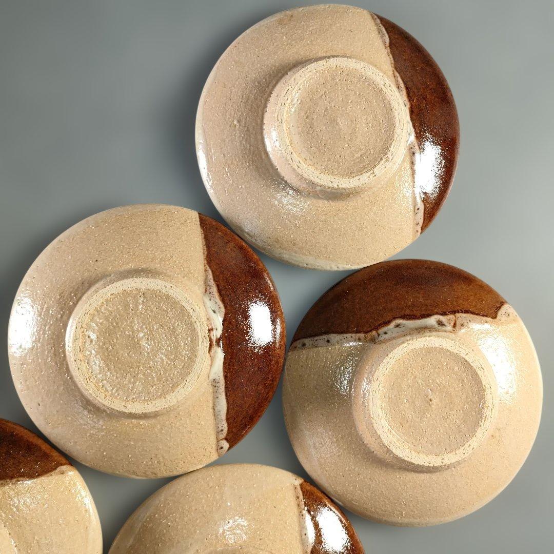 A1365-5/妙寛/掛け分け茶閉式茶碗6客/共箱/蓋茶碗/向付/蓋物/懐石道具