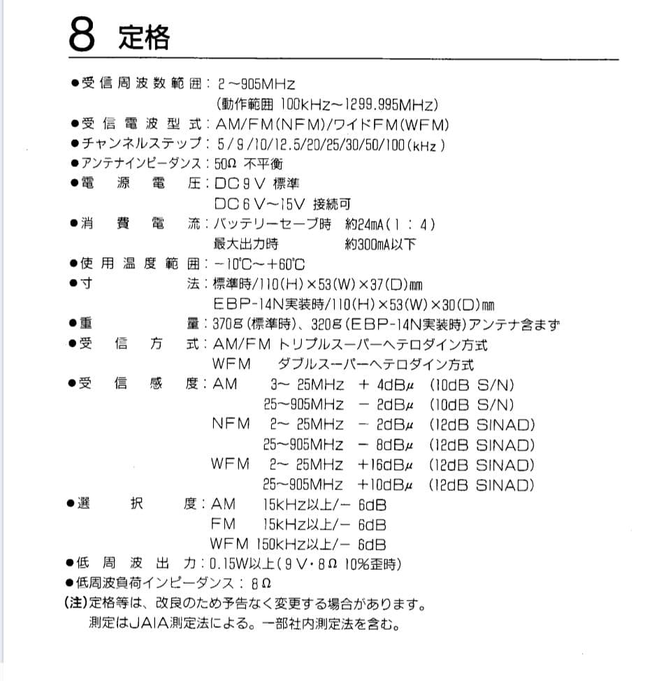 整備済 ワイドバンドレシーバー ALINCO DJ-X1 広帯域受信機