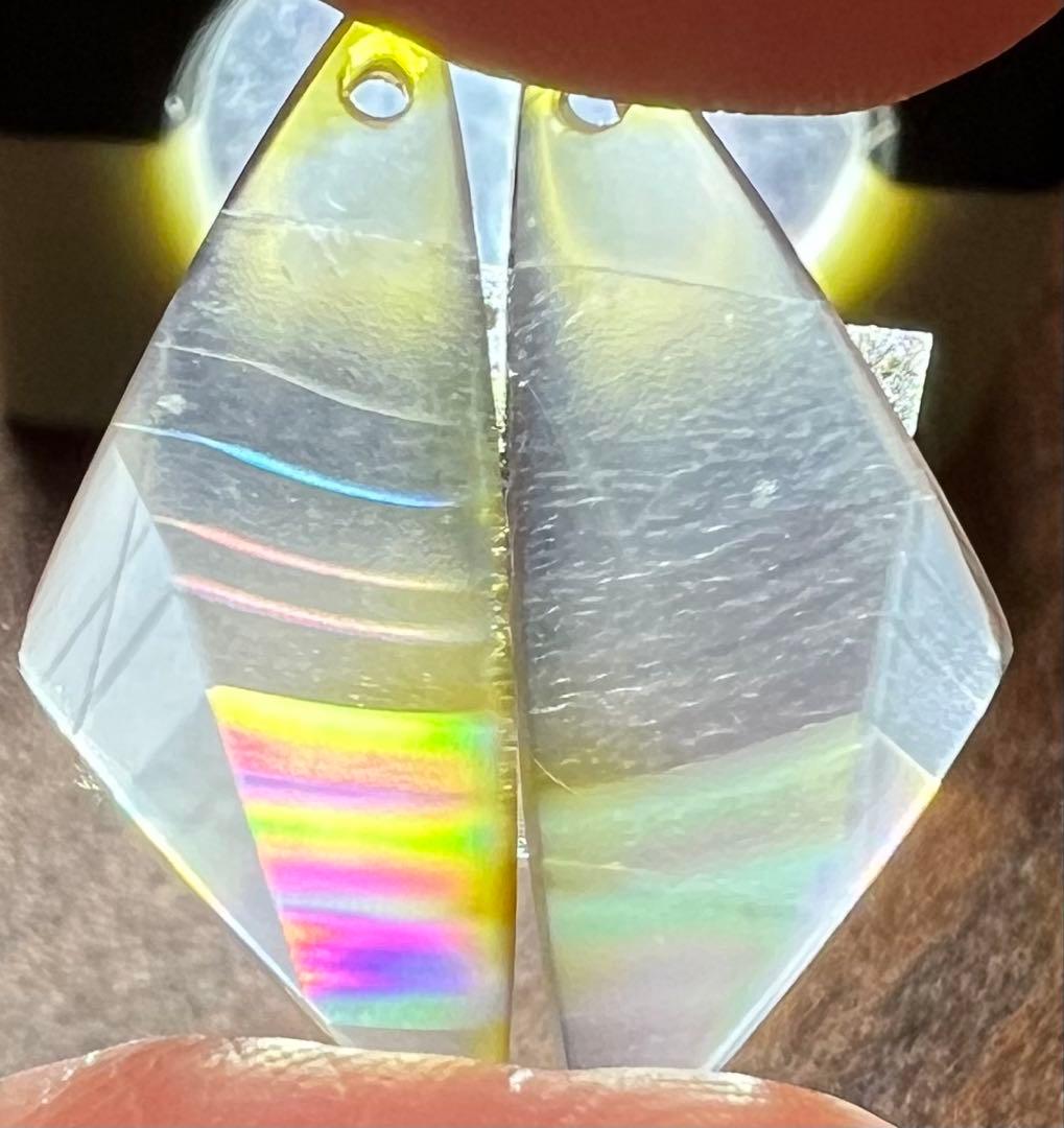 ナチュラル　グラデーションカラー　アイリスアゲート　14kgfピアス