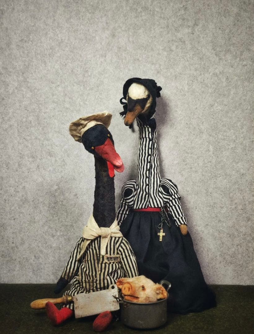 貴婦人白鳥 スワン アーティストベア 海外作家様 ハンドメイド ぬいぐるみ