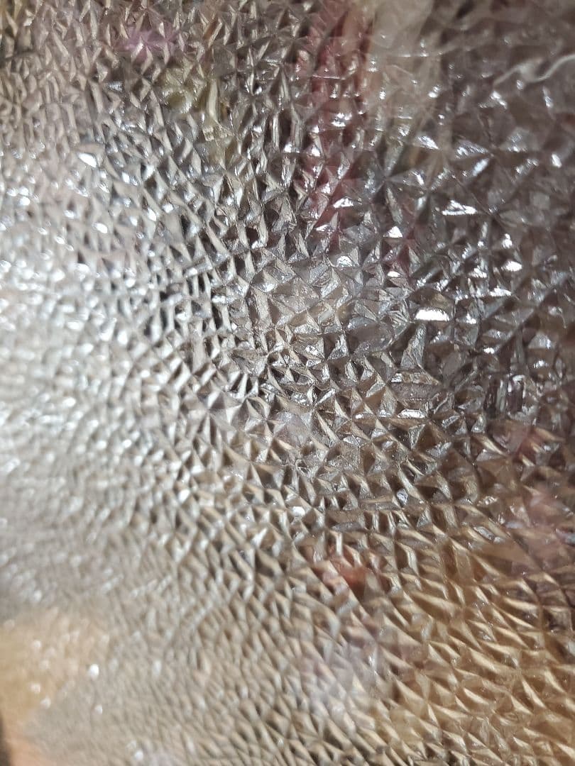 ダイヤガラス引戸棚　昭和レトロ