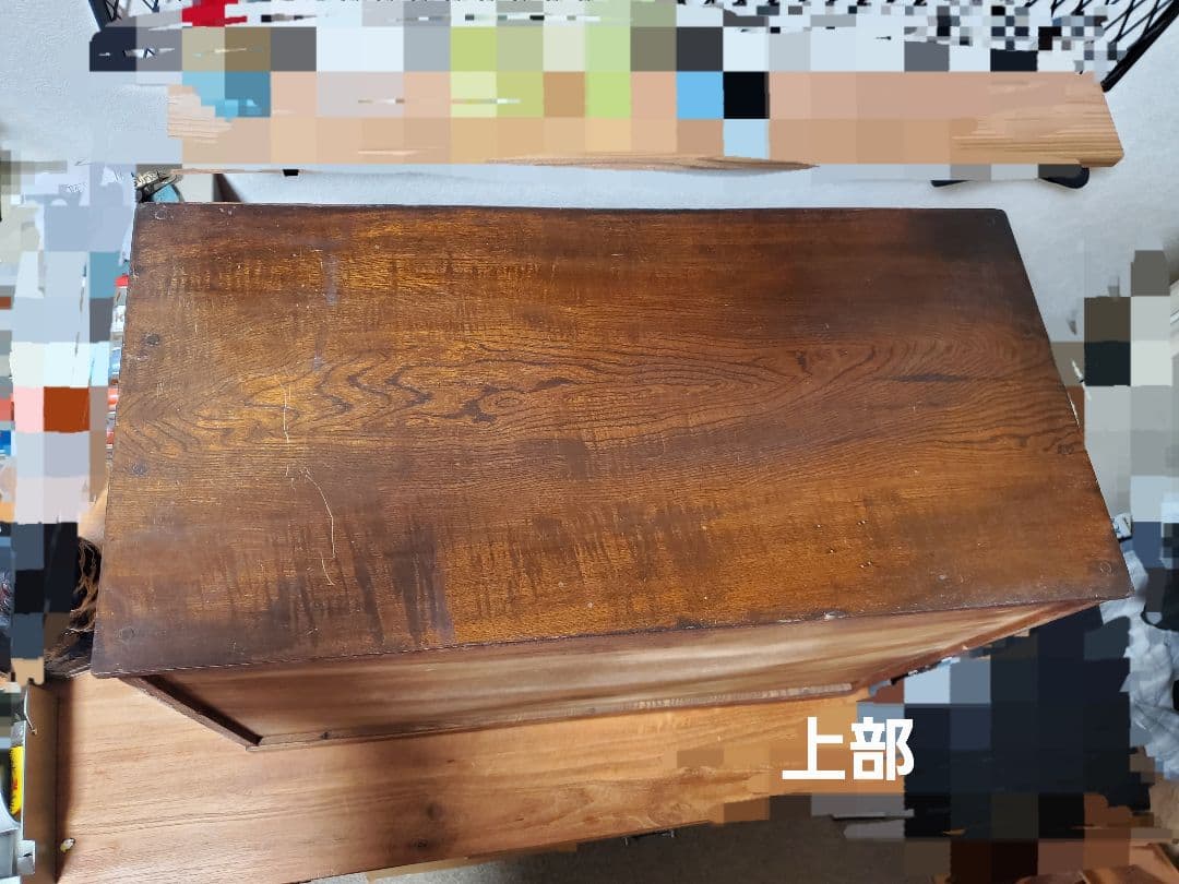 ダイヤガラス引戸棚　昭和レトロ