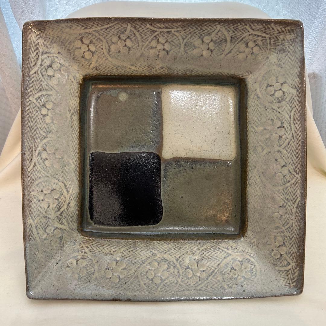 ◉本日限定◉島岡達三　象嵌　角皿　共箱付き