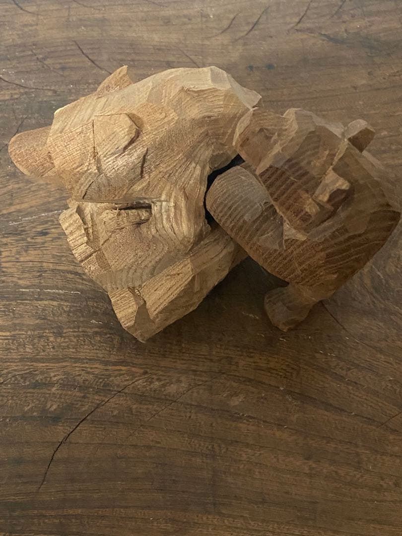 佐藤憲治 憲ちゃん熊 2体セット エンジュ親子熊 寄り添い熊 903会｜希少作