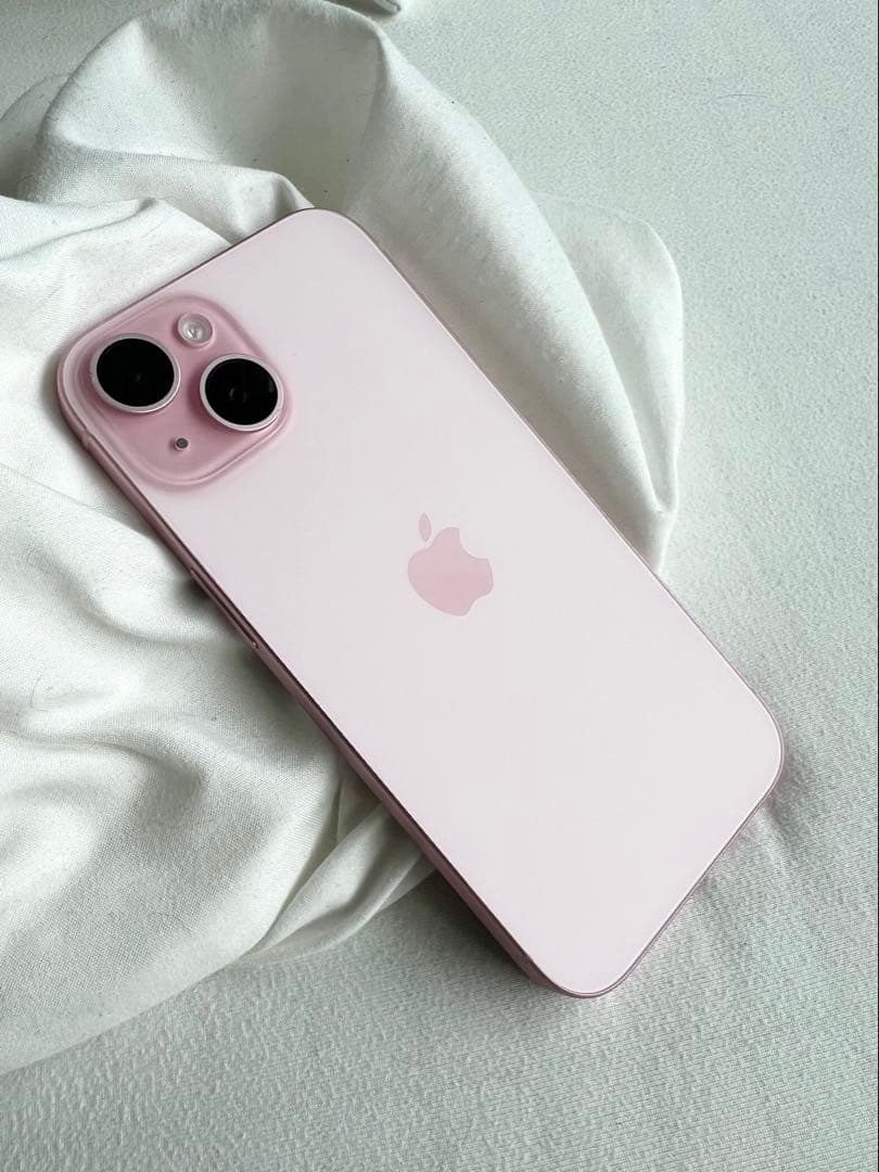 【美品】 iPhone15 ピンク 128GB simフリー 保護フィルム付き