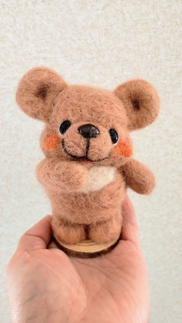 展示のみ☆もふわベア 羊毛フェルト テディベア