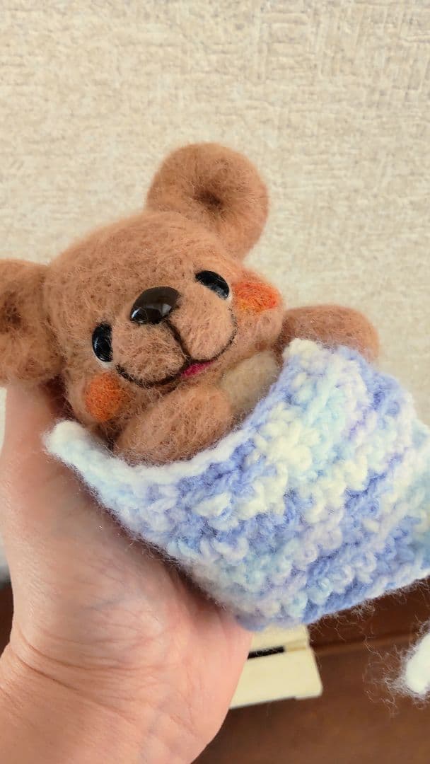 展示のみ☆もふわベア 羊毛フェルト テディベア