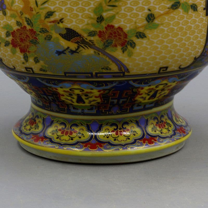 大清雍正琺瑯彩花鳥紋蒔金瓶磁器王 景徳鎮 陶磁器 装飾品 現代工芸品美術品 置物