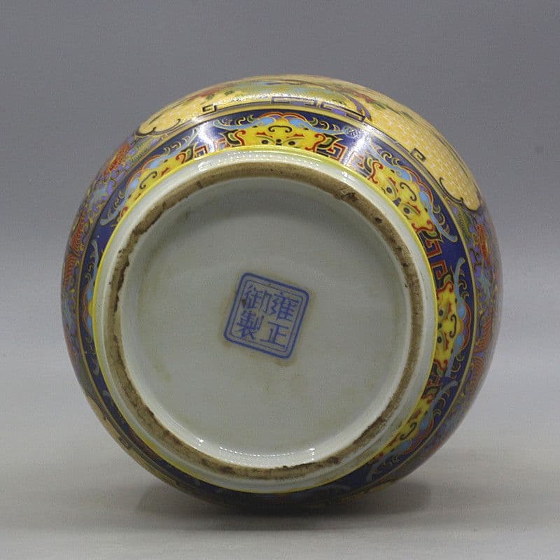 大清雍正琺瑯彩花鳥紋蒔金瓶磁器王 景徳鎮 陶磁器 装飾品 現代工芸品美術品 置物