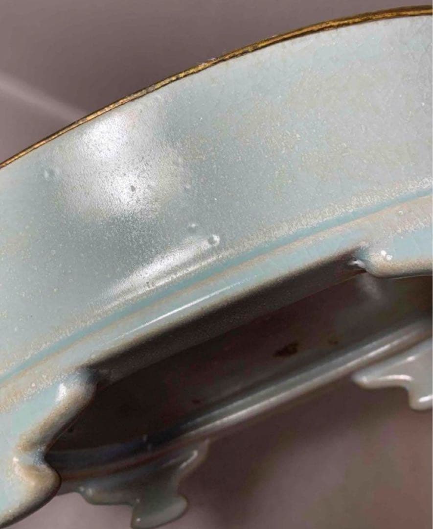 中国 足付器（水仙盆）