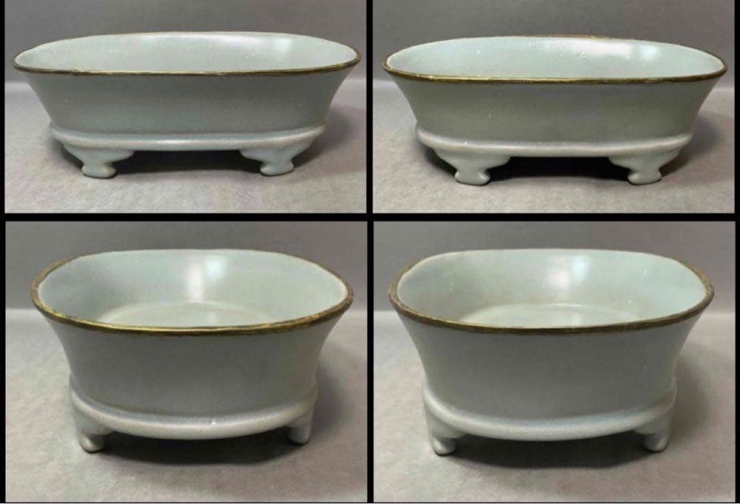 中国 足付器（水仙盆）