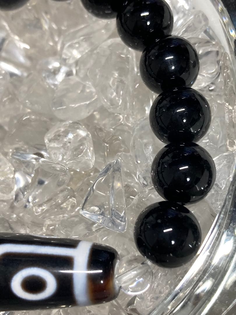 天然石　天珠　九眼天珠　オニキス　天眼石　ブレスレット