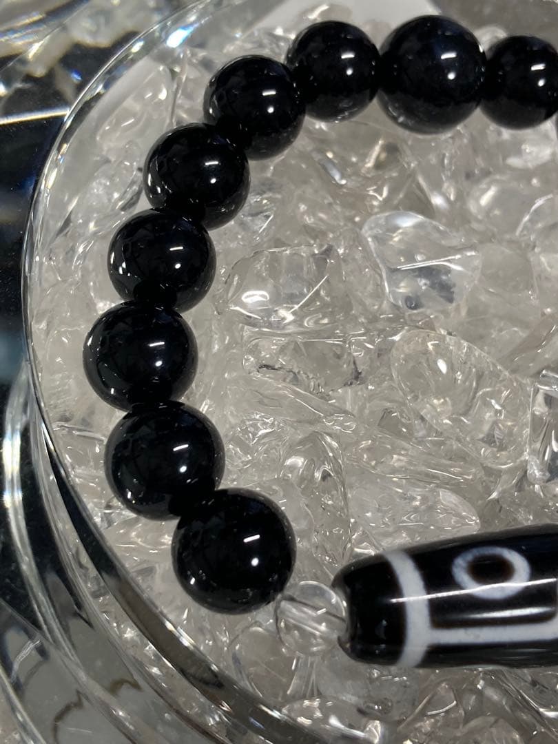 天然石　天珠　九眼天珠　オニキス　天眼石　ブレスレット