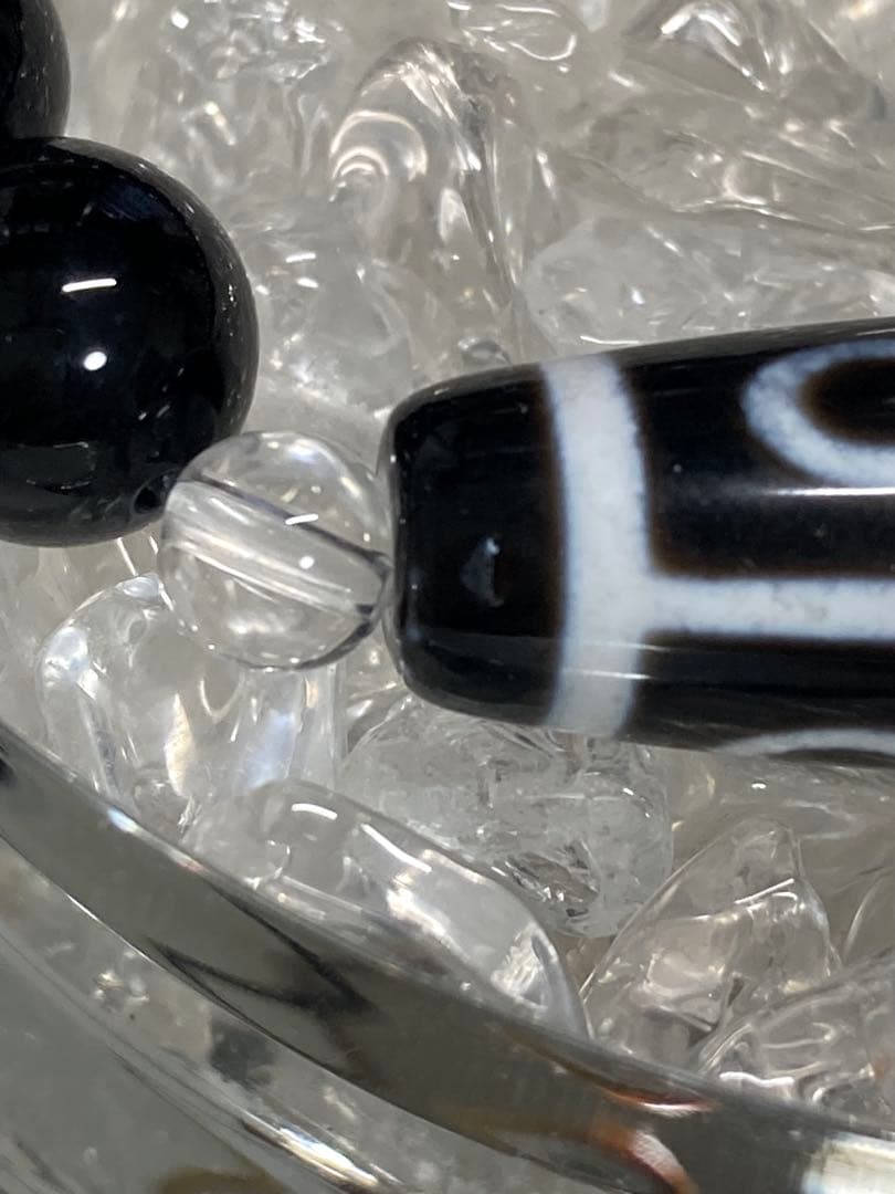 天然石　天珠　九眼天珠　オニキス　天眼石　ブレスレット