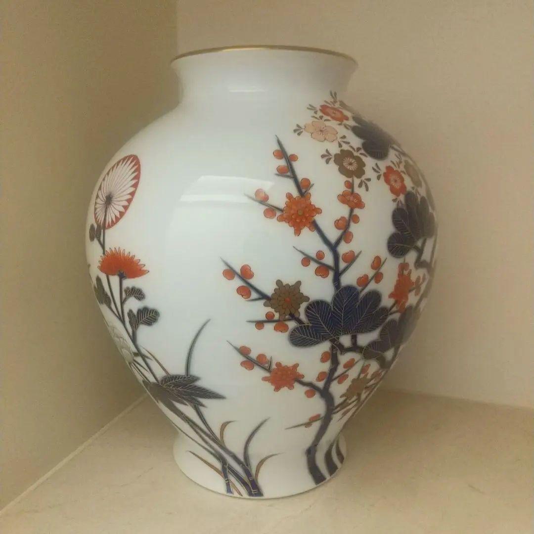 木箱付き 香蘭社 古伊万里四季 花瓶