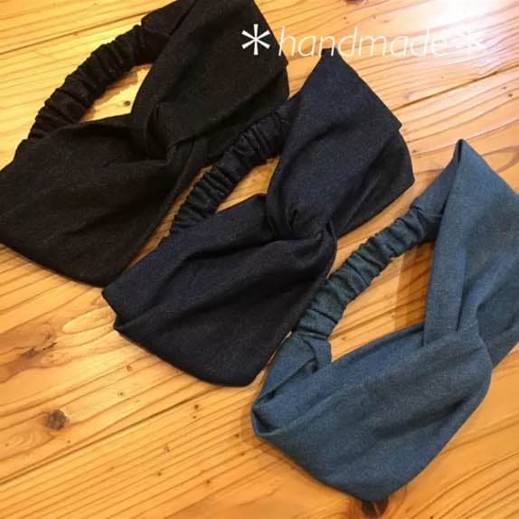 ＊handmade＊デニムクロスターバン