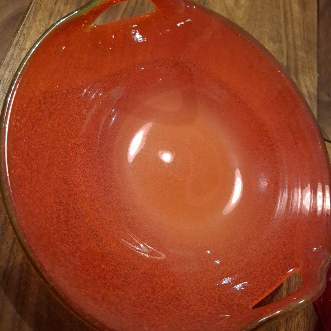 琉球ガラス　泡ガラス　フルーツ皿とピッチャー