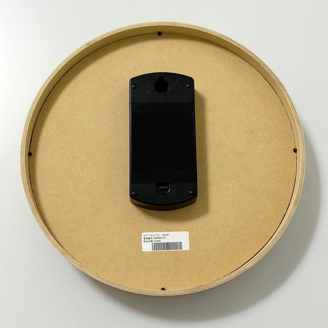 タカタレムノス 電波時計 木枠デザイン時計 白 ホワイト 101451-1