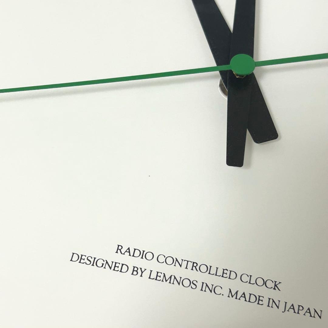 タカタレムノス 電波時計 木枠デザイン時計 白 ホワイト 101451-1