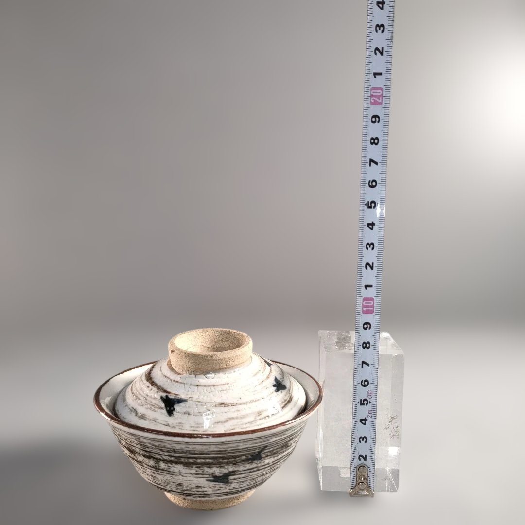 A1361-2/清水六兵衛/飯茶碗5客/共箱/蓋茶碗/向付/小鉢/蓋物/懐石道具