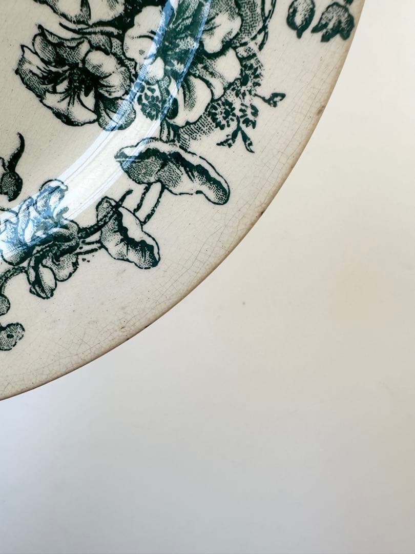 ボルドー窯　金蓮花　フランス　アンティークプレート　皿　平皿　ヴィンテージ