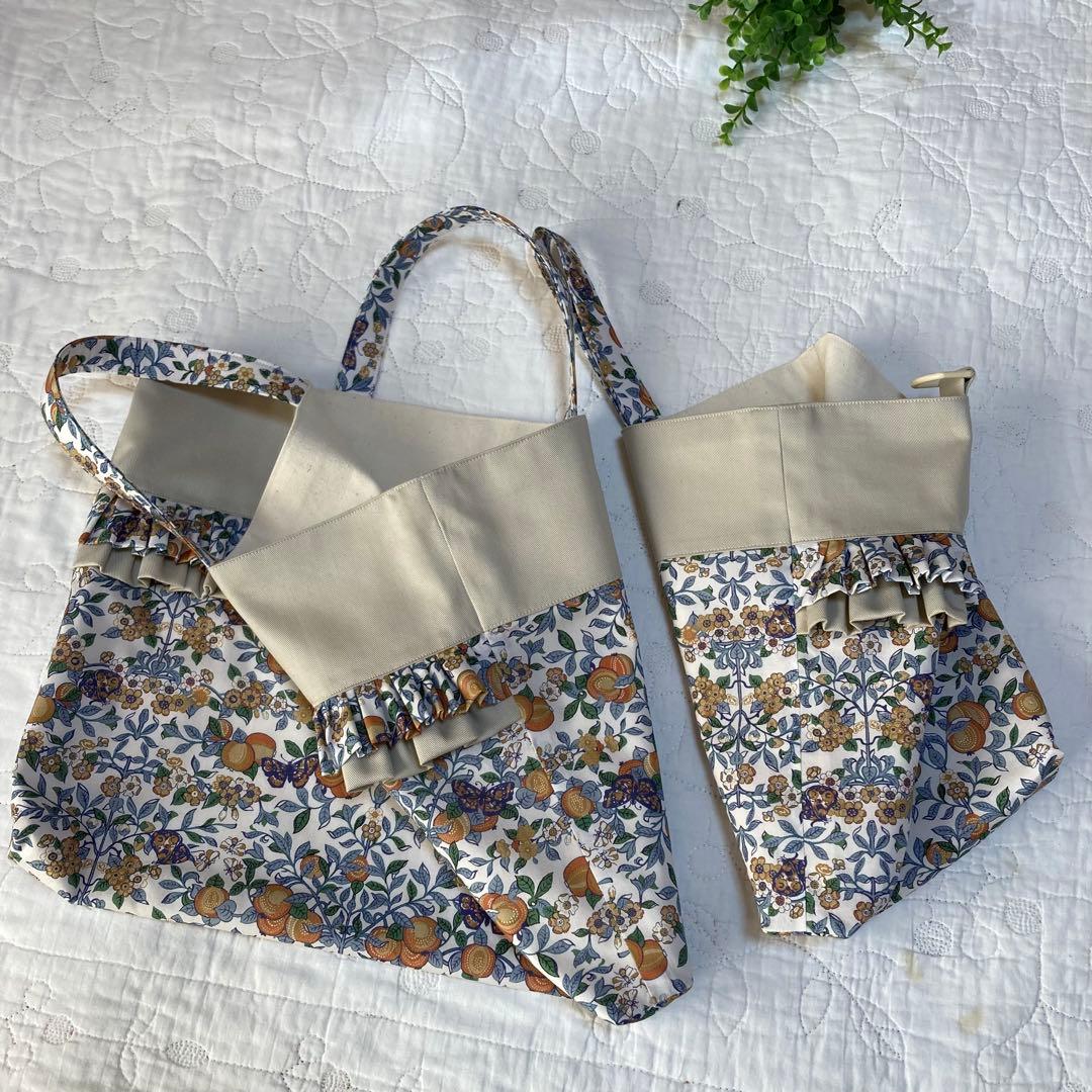 レッスンバッグ　着替え袋　くつ袋　3点　ハンドメイド　リバティ　オーチャード