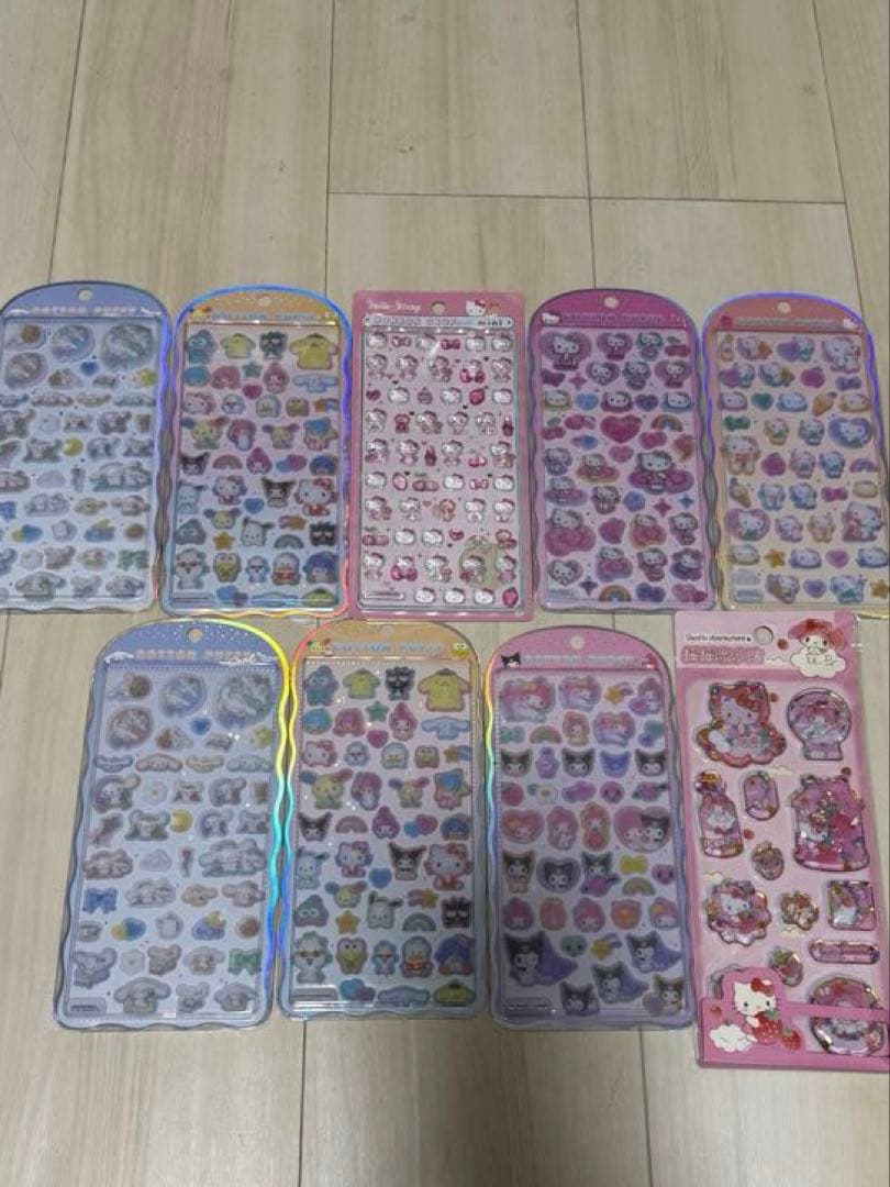 正規品　14枚セット　ボンボンドロップシール　サンリオ　たまごっち