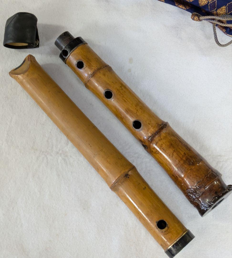 尺八-和楽器/和楽器 精華銘 2本継尺八/竹製 54.5センチ 尺八