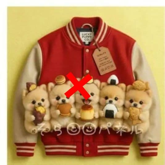 ちびポメラニアンパネル生地　ハンドメイド