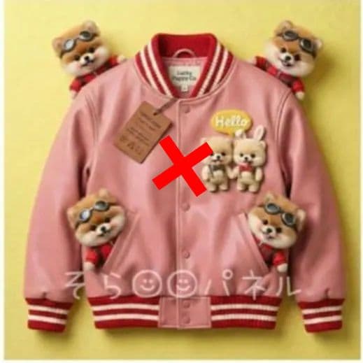 ちびポメラニアンパネル生地　ハンドメイド