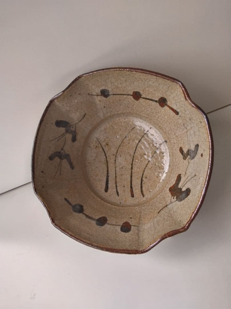 鉄絵 絵唐津 向付（むこうづけ）木箱付き 中里太郎衛門 人間国宝