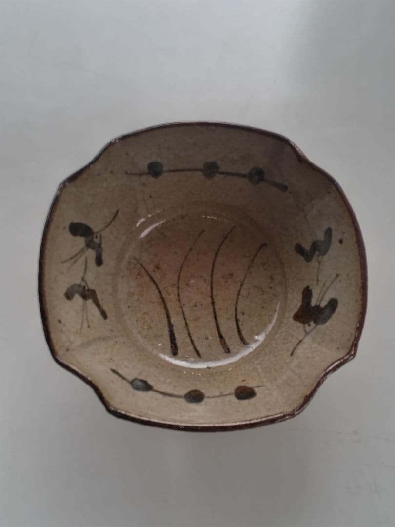 鉄絵 絵唐津 向付（むこうづけ）木箱付き 中里太郎衛門 人間国宝