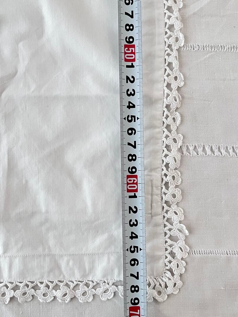 【美品】フランスアンティーク 手刺繍 麦文字CLモノグラム ピローカバー3554