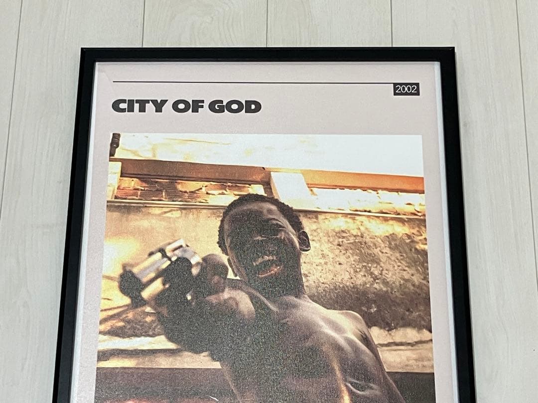 【額縁付き】City of God シティオブゴッド A2ポスター 黒枠