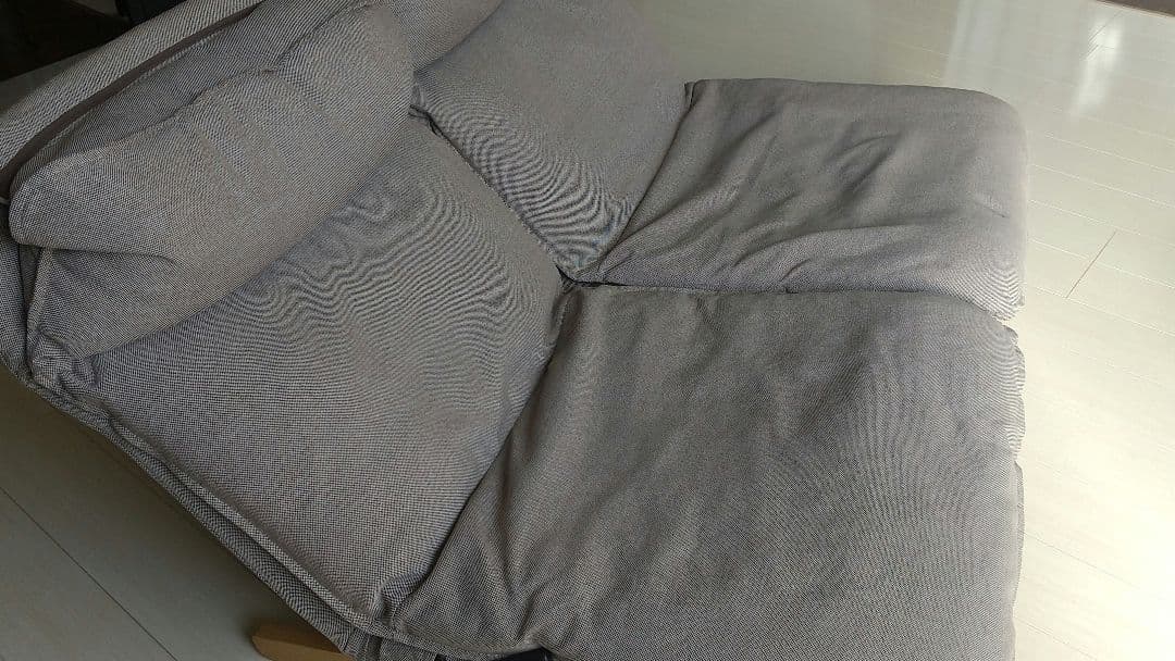 無印　ハイバックリクライニングソファ ベージュ　2人掛け